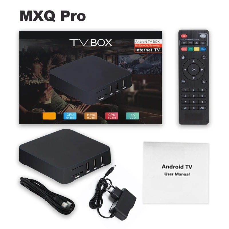 Amlogic Android TV Box 1GB+8GB H.265 HD 3D Dual Band 2.4G/5G Wifi (EU Plug) | Электроника