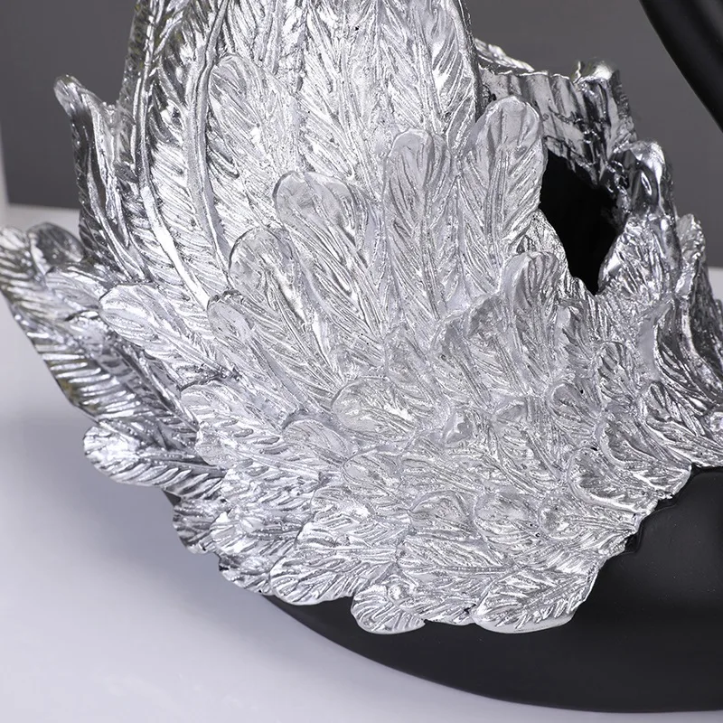 Home Decoration Accessories 1 Couple Of Swan Statue Decor Sculpture Modern Art Ornaments Wedding Gifts For Friend | Дом и сад