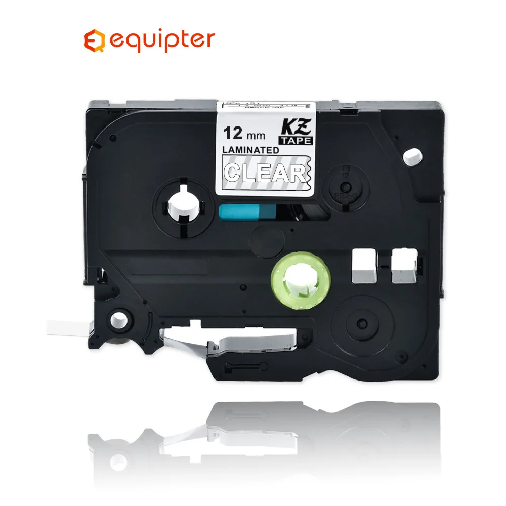 Tze135 12 мм белая на прозрачной фотоленте совместимая с Brother p-touch принтеры для