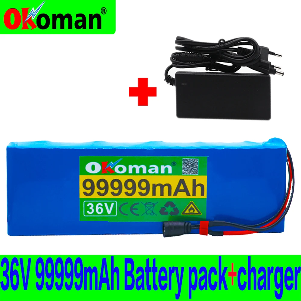2021 New 10S4P 36V 99.999Ah Battery 1000W 36v Electric Bike 99999mAh Ebike With BMS + Charger | Электроника
