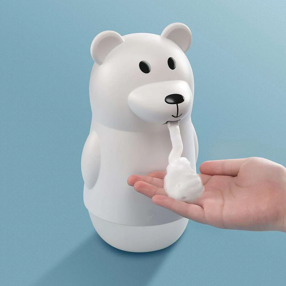

Cartoon Bear Portable USB Charging Automatic Soap Dispenser For Children Non-Contact Induction Foam Disinfection And Hand Wash