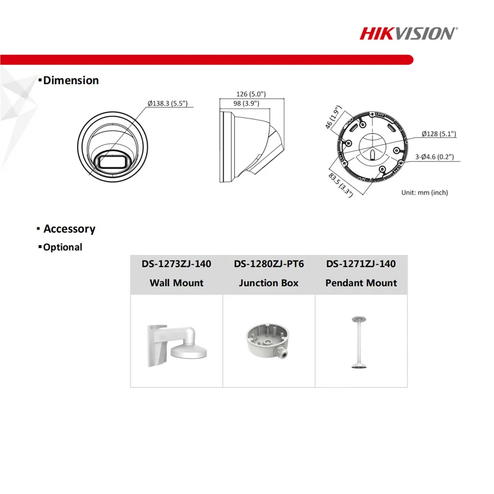Оригинальная фотокамера Hikvision DS-2CD2H83G2-IZS 8 МП 4K POE IR IP67 IK10 H.265 + AcuSense моторизованная