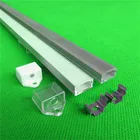 Алюминиевый профиль для светодиодной ленты, 10-40 шт., 1 м, 40 дюймов, молочнаяпрозрачная крышка для ленты 12 мм 5050 5630 с фитингами
