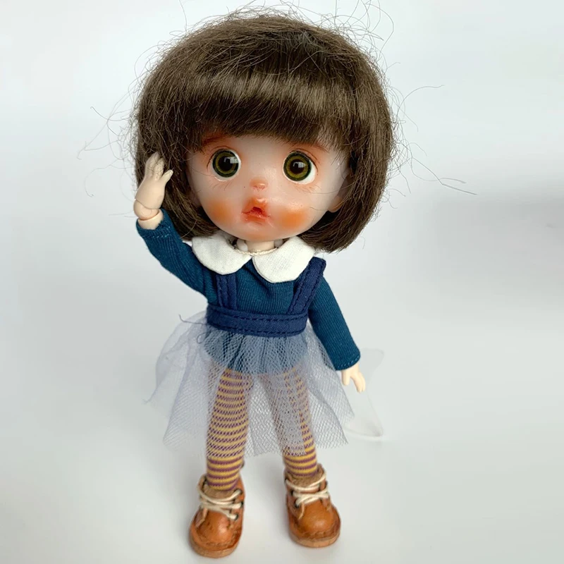 

Ob11 детское платье, юбка, BJD, простое яйцо, мягкая глиняная кукла, платье, сетка, марля, кукла, одежда, аксессуары, кукольная одежда