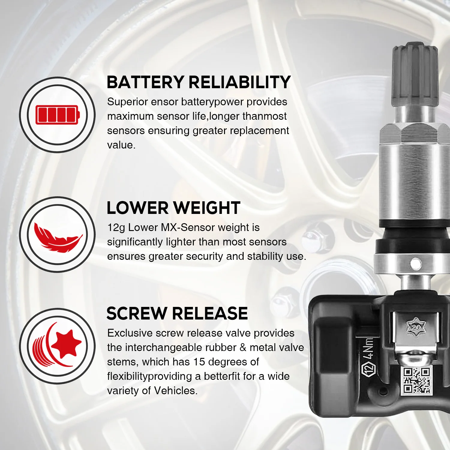 AUTEL MX Sensor 433 315 TPMS Mx-Sensor Scan Инструменты для ремонта шин автомобильный аксессуар