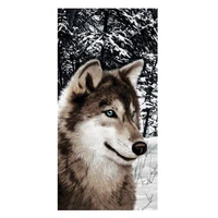neue wildlife wolf in schnee sport gym handtuch mikrofaser bad handtuch f%c3%bcr m%c3%a4nner tier wolf stoff dusche handtuch bad zubeh%c3%b6r