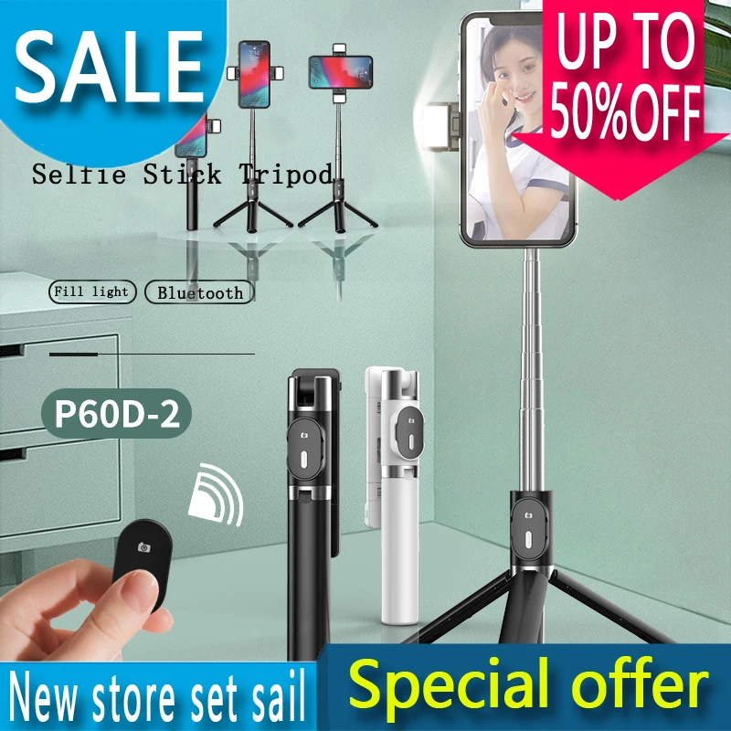 

Wireless Bluetooth Selfie Stick Tripod Foldable Universal tripod for phone for Gopro Wireless Remote 360 Rotation Stick