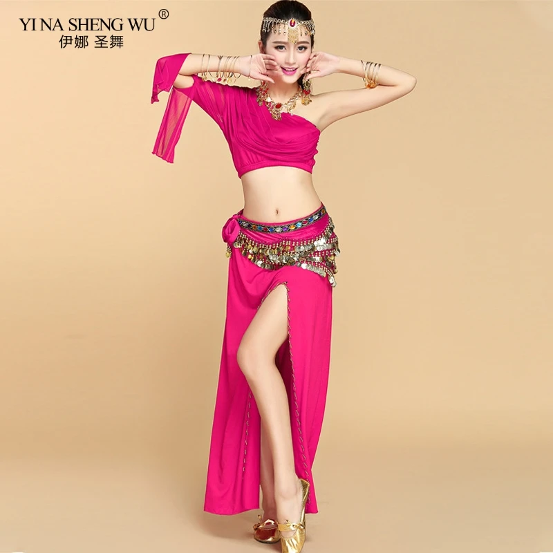 Болливуд танцевальные костюмы индийский набор костюма для танца живота топ с