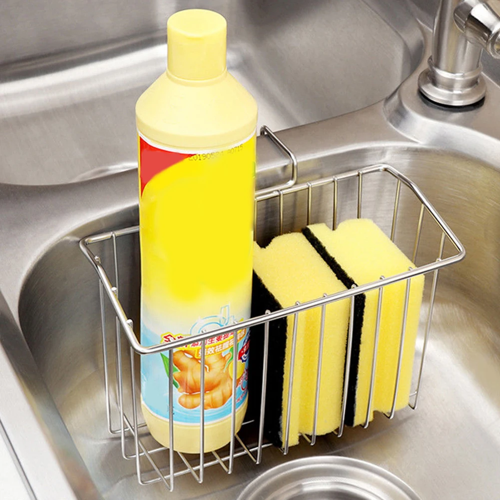 Useful Sink Shelf Dish Sponge Drain Rack Bathroom Kitchen Holder Organizer | Дом и сад