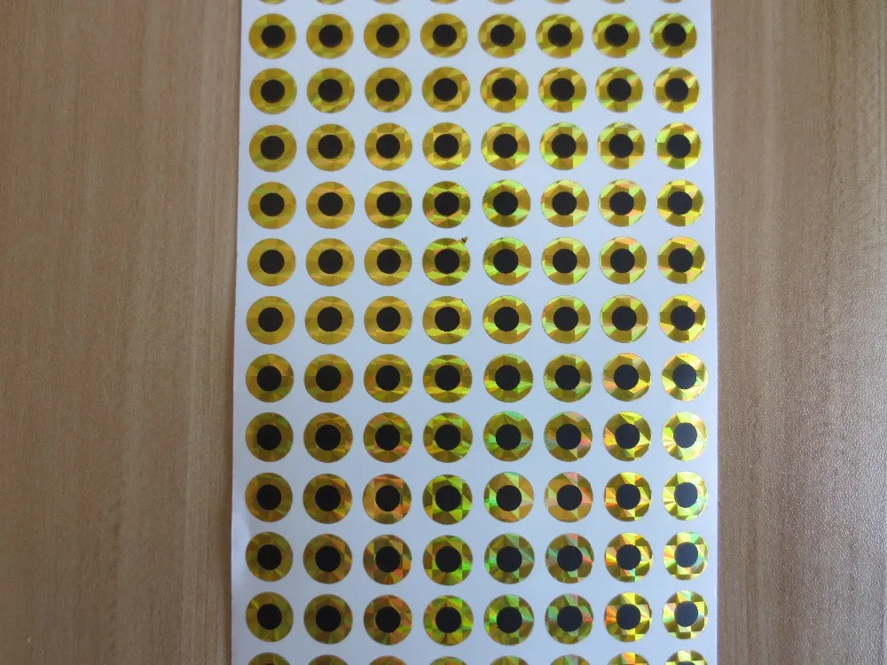 Пластиковые плоские глаза для рыб 6 мм 7 8 9 10 золотые 2D палочки приманки|lure eyes|eyes