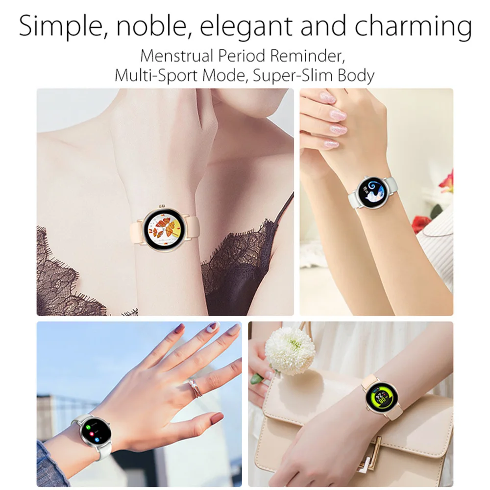 

Smart Watch for Women, Heart Rate Monitor Smartwatch for Android and iOS Phones ,Activity Tracker with Full Touch Screen, Pink