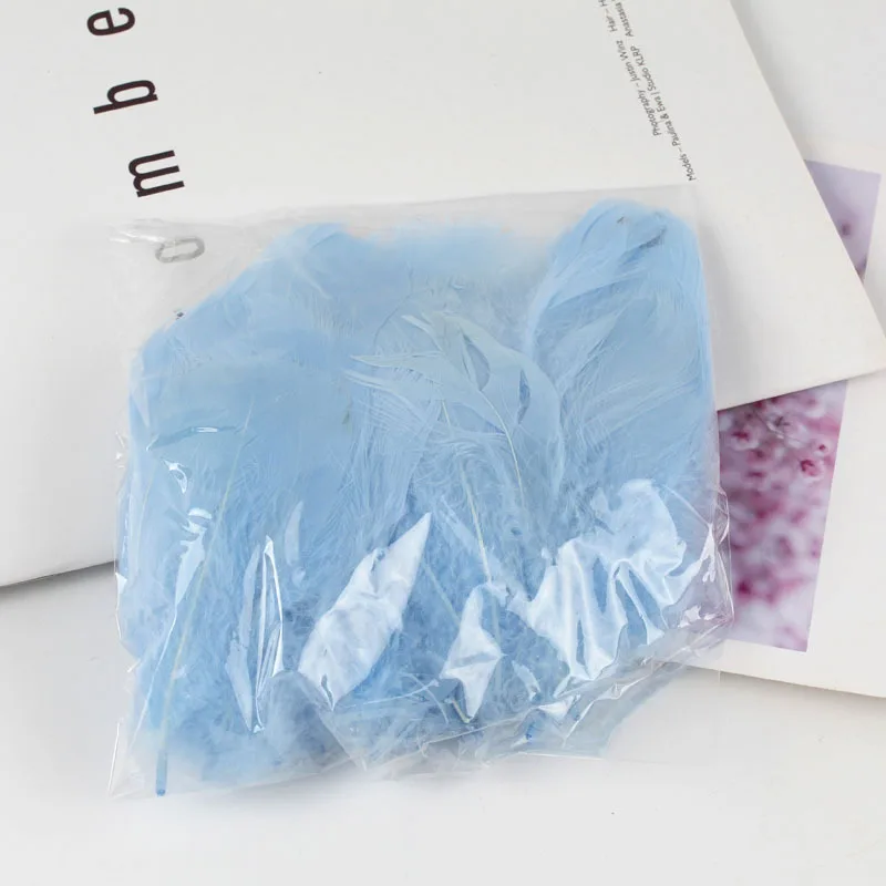blue 100 шт./упак. мятно-зеленый/розовый перья макарона DIY прозрачный воздушный шар наполнитель материал ручной работы подарок для украшения коробок украшение на свадьбу День рождения - Цвет: blue