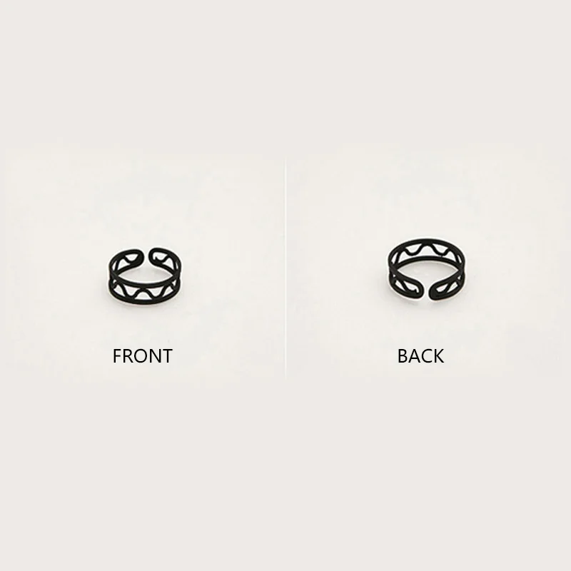 3 шт./компл. панк Многослойные Полые перекрестные миди кольца на палец женские