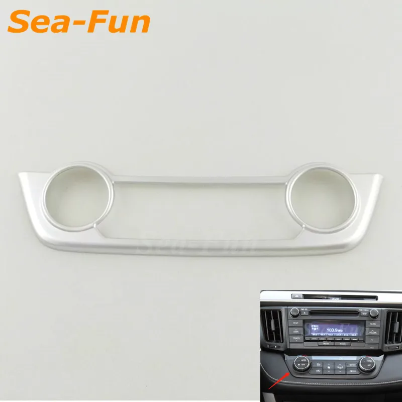 

Chrome Center Console Control Air Conditioner Switch Button Cover For Toyota RAV4 2013 2014 2015 2016 2017 2018 2019 Accessories