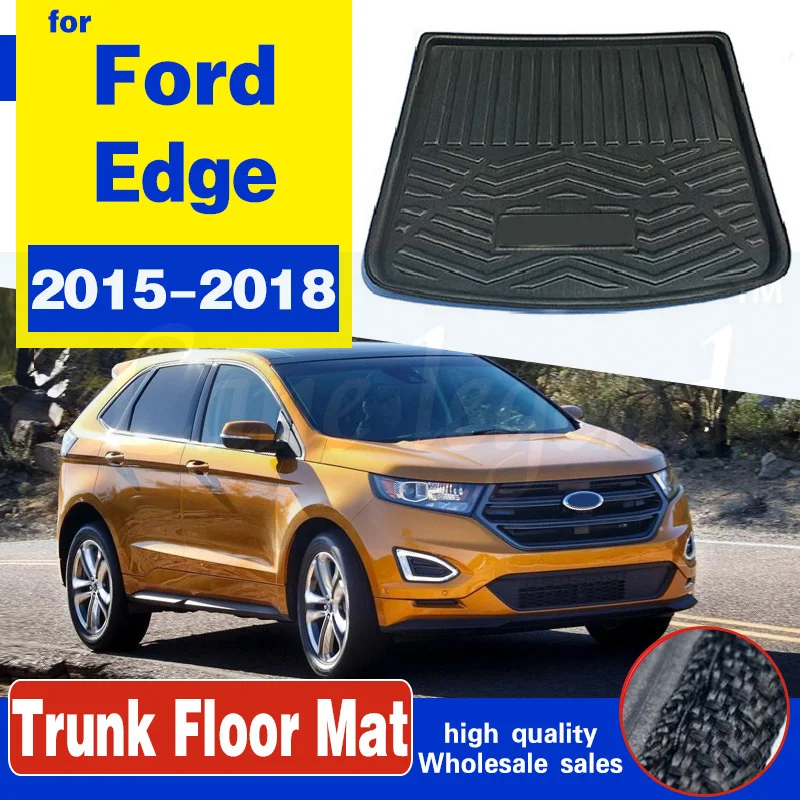 Коврик для багажника Ford Edge 2015 2016 2017 2018, коврик для багажника, напольный лоток, ковер, защита, водонепроницаемый автомобильный аксессуар