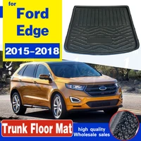 for ford edge 2015 2016 2017 2018 boot mat rear trunk liner cargo floor tray carpet guard protector waterproof car accessories