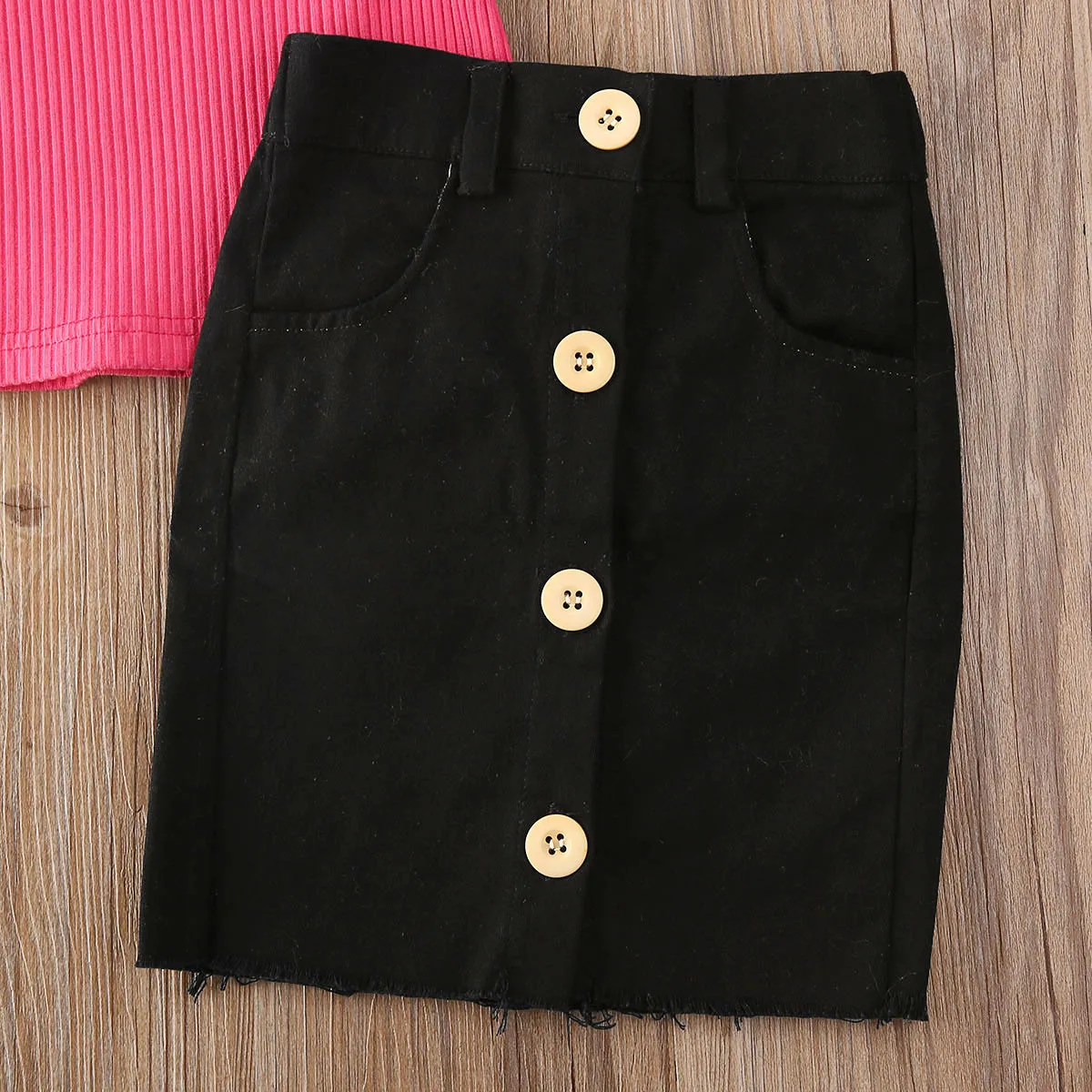 Лето 2020 комплекты одежды для маленьких девочек однотонные Топы И Футболки