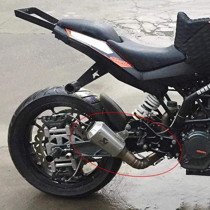 Мотоцикл выхлопной Escape Системы для KTM Duke 200 390 2012 13 14 15 средняя выхлопная труба мотоцикла