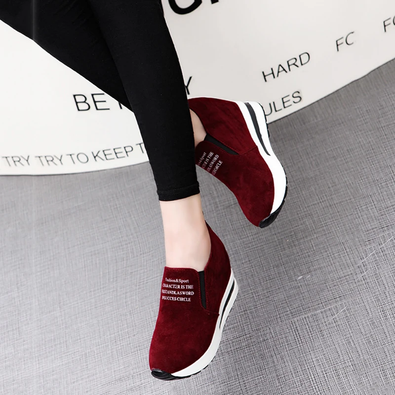 Новинка дышащая обувь увеличивающая рост женская повседневная на высоком