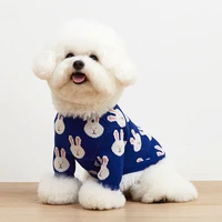 hokerbat puppy sweater blue bunny dog clothes cat street fashion winter clothes teddy bichon corgi fight warm pet sweater