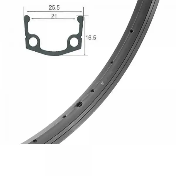 Обод 26" HLQC-10A-1 14Gх36Н одинарный фрезерованный алюминиевый черный/330129 | Спорт и