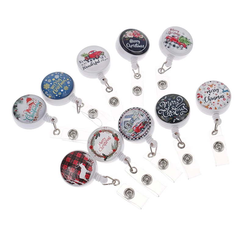 Рождественский выдвижной значок медсестры клипса для студентов врачей Id карта |