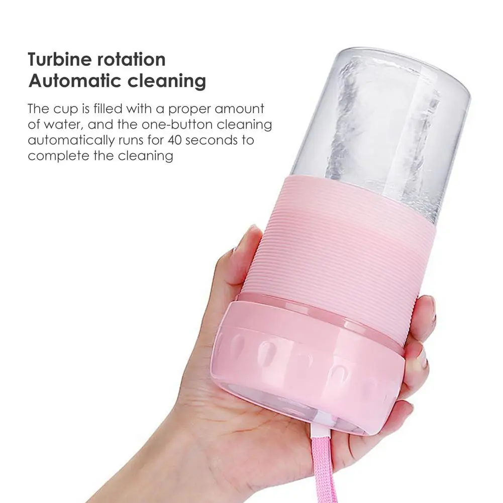 

Mini Juicer Household Portable Small Body Large Capacity Four-Leaf Blade Used Multiple Times Charging Anytime Anywhere