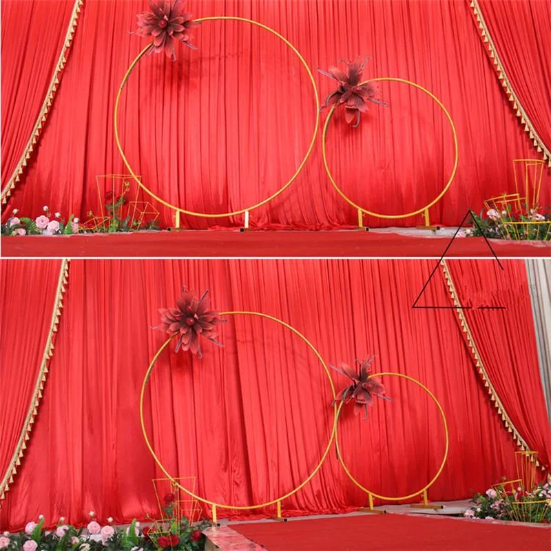 Большие размеры свадебные Железные круглые кольца Арка-Рама декорация фона