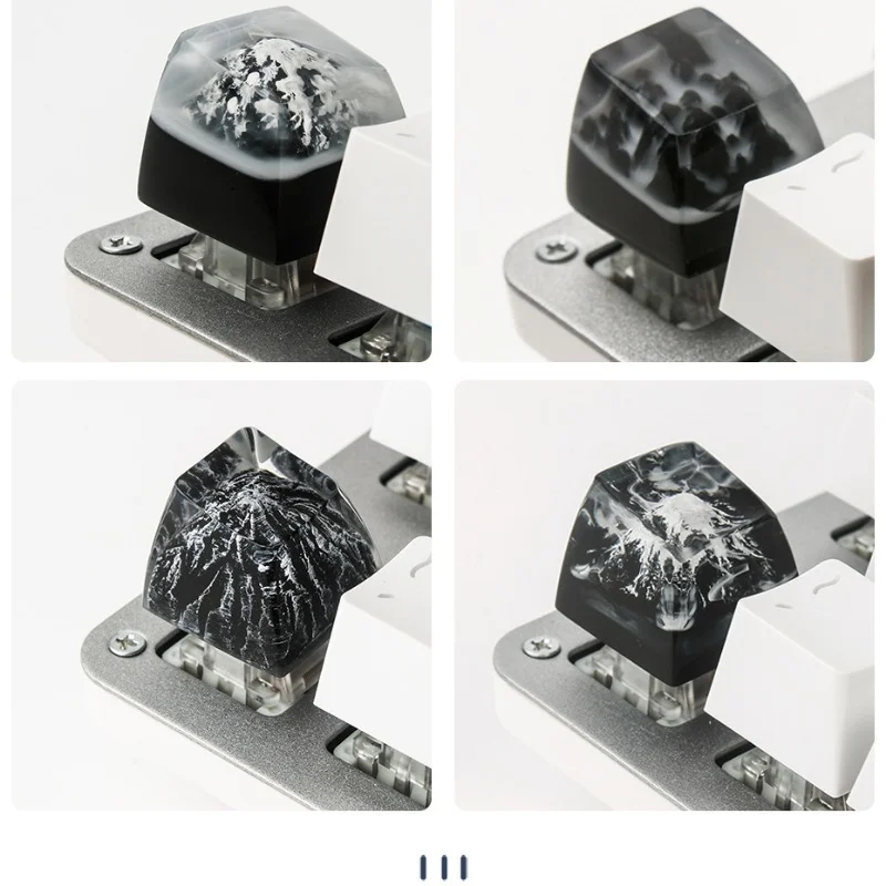 

Cherry Mx Keycaps Mechanical Keyboard Custom Keycaps Keyboard Gift Snow Mountain Resin Key Caps 1Pc