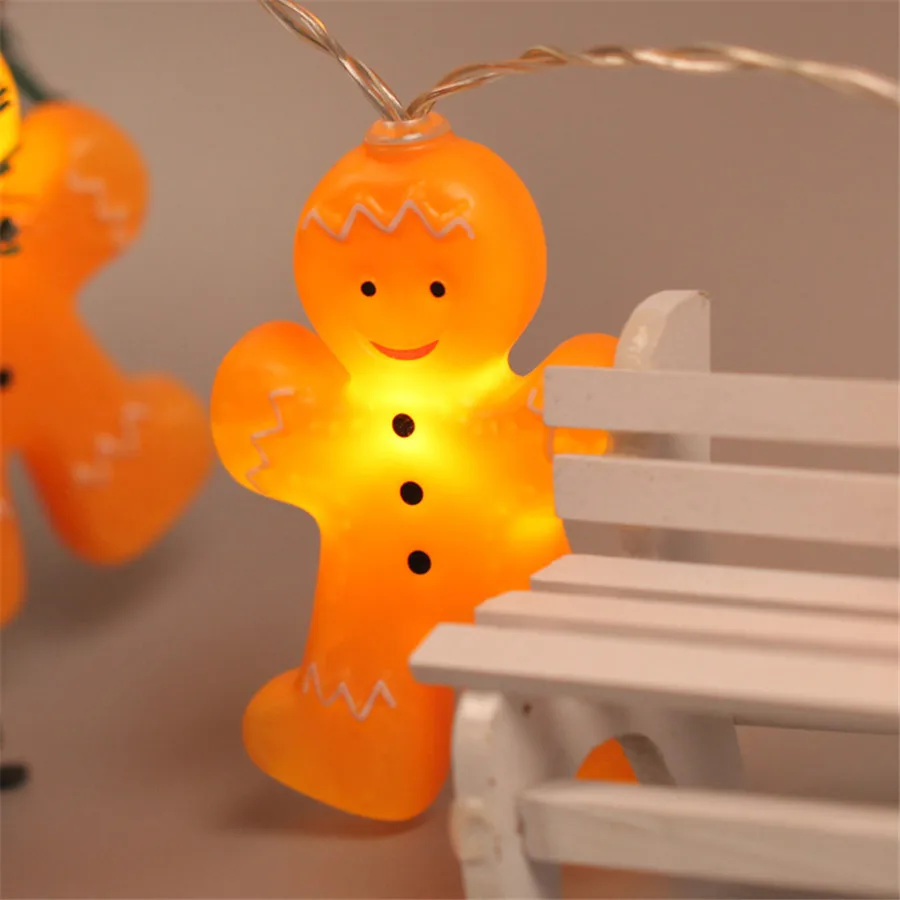 Thrisdar Gingerbread Man светодиодный светильник для печенья 3D золотой пластиковый милый
