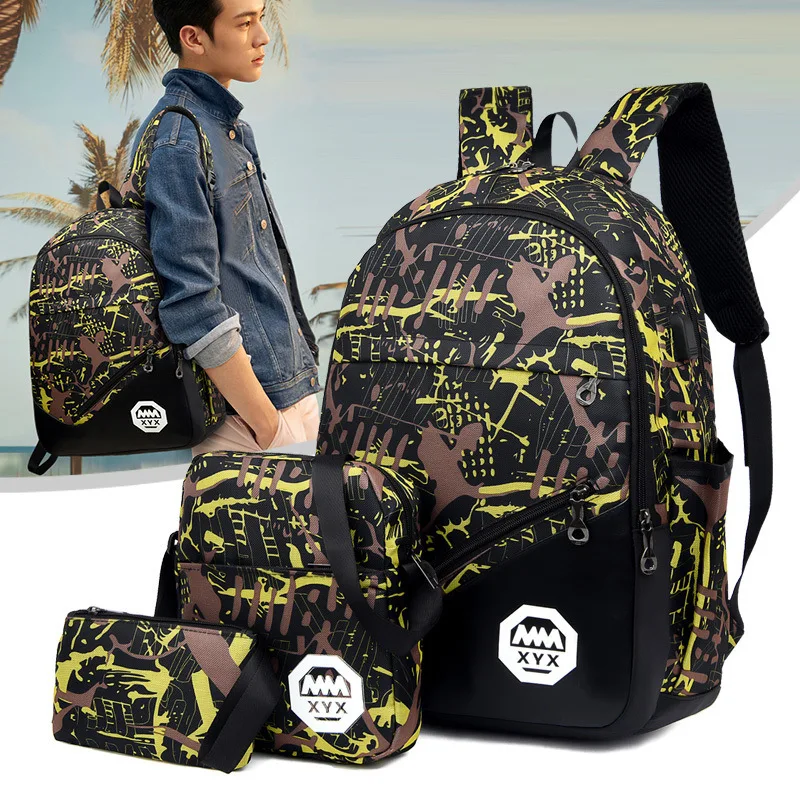 Рюкзак детский Нейлоновый из 3 предметов школьные ранцы для мальчиков | Багаж и