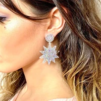 rainbow glitter star acrylic earrings silver starburst rainbow statement earrings with sterling silver posts