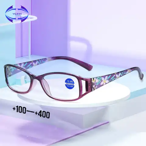 Очки для чтения женские VCKA, полимерные, с защитой от синего света и дальнозоркости, 2020