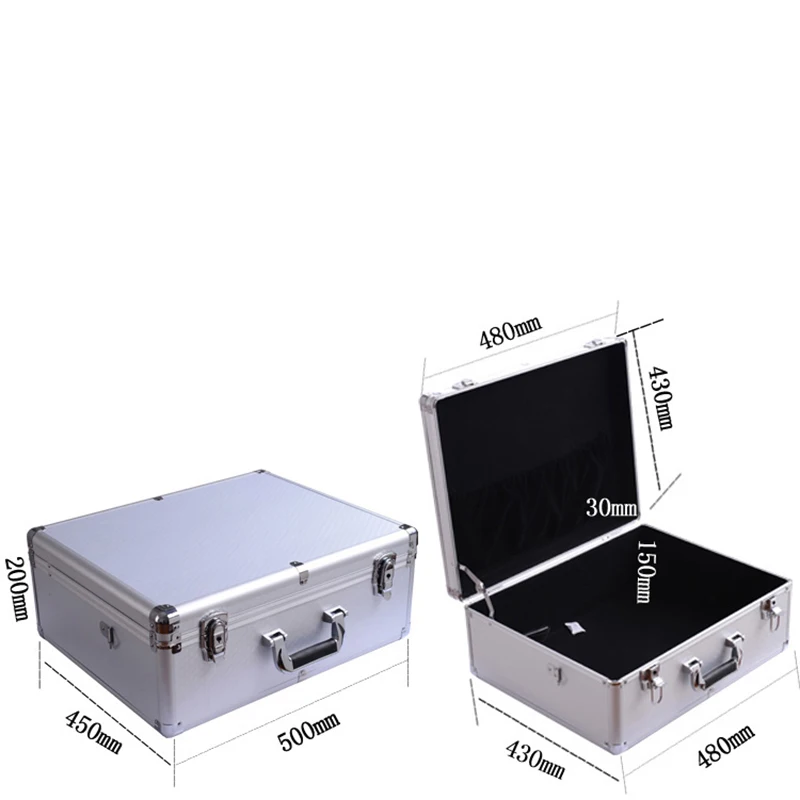 

500x400x200mm Aluminum alloy Tool Case Portable Safety Equipment instrument case file Suitcase Outdoor Safety Equipment box Vehicle Kit Box