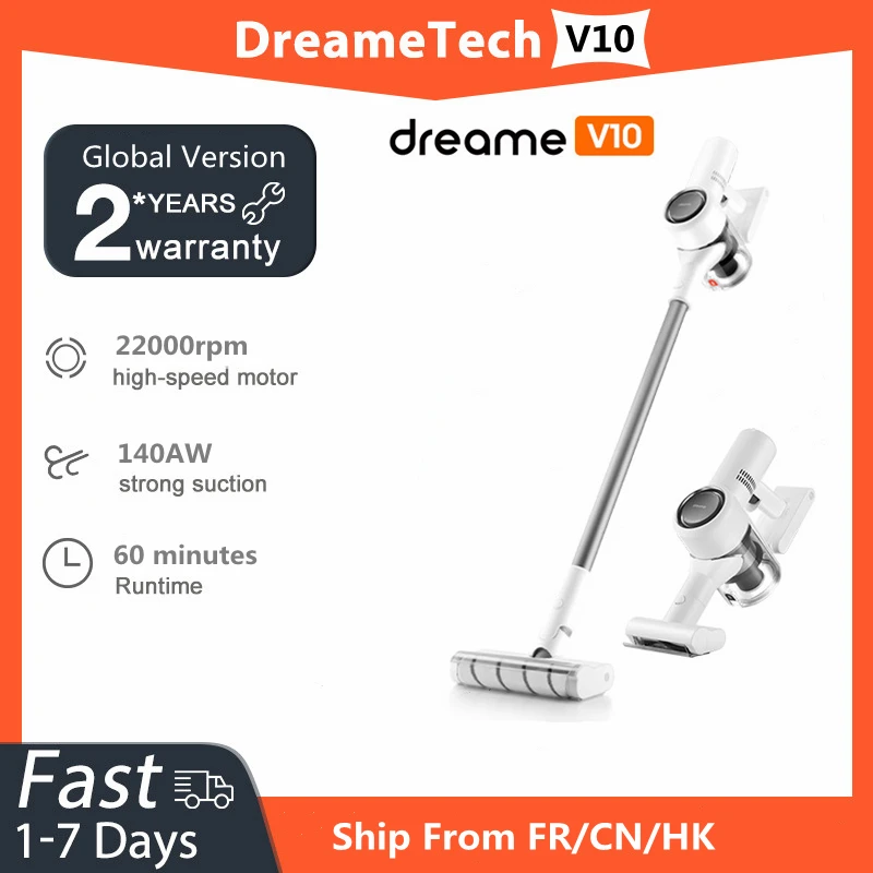 

Пылесос беспроводной Dreame V10, 140 Вт, для дома