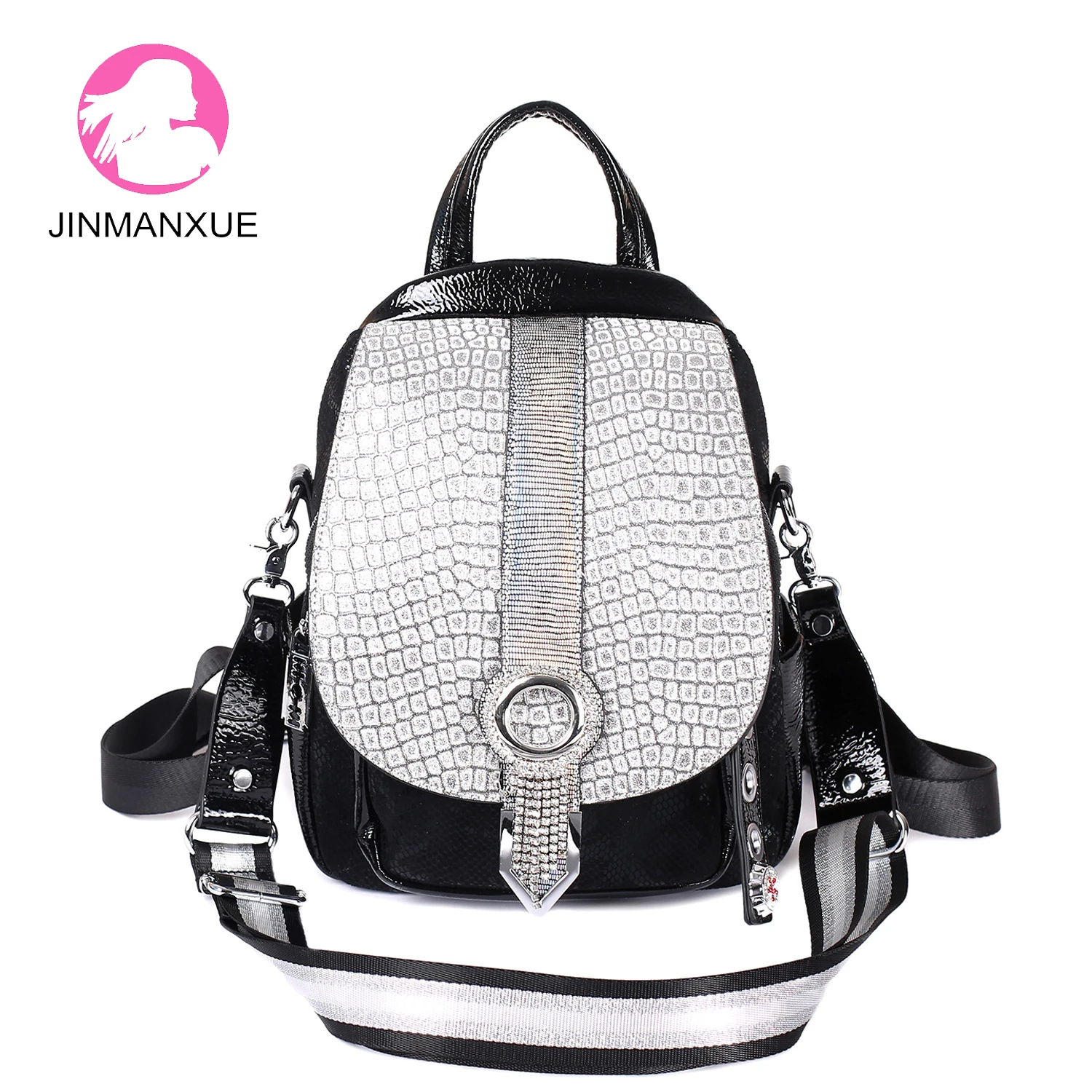 

Luxury Tassel Diamond Women's Backpack Fashion Rhinestone Women Shoulder Bag Dual-purpose Female Brand HandBags
