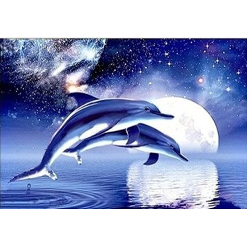 

5D полный дрель DIY Алмаз Картина мозаика ручной работы животных Дельфин смолы вышивки крестом квадратный алмаз Наборы для ухода за кожей diamond...