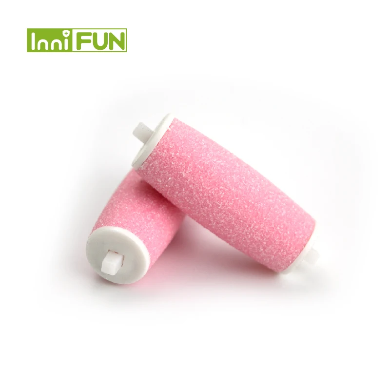 

2pcs Feet care tool pink color Heads Pedi Hard Skin Remover Refills Replacement Rollers For scholls file Foot care tool