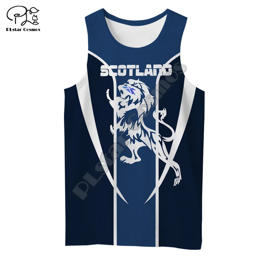 Мужская повседневная майка без рукавов с 3D-принтом и эмблемой Шотландии - купить