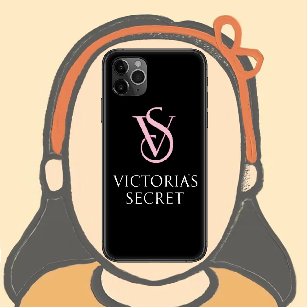 

Fashion Victoriaes Pinks Secret Phone Case For Iphone 4 4s 5 5S SE 5C 6 6S 7 8 Plus X XS XR 11 12 Mini Pro Max 2020 black Bumper
