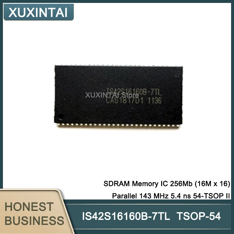 10 шт./лот Φ IS42S16160B SDRAM память IC 256Mb (16M x 16) Параллельный 143 MHz 5,4 ns 54-TSOP II