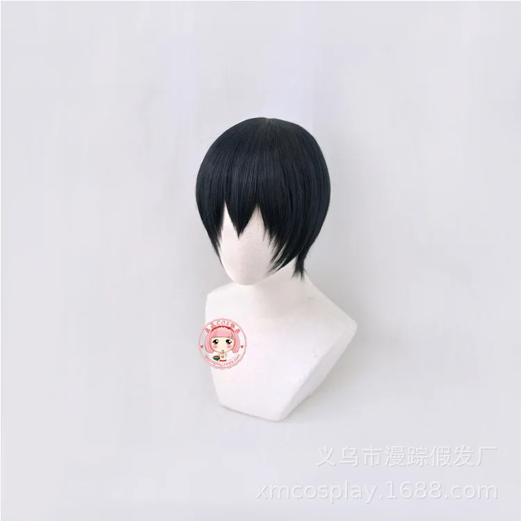 Haikyuu! Парик для косплея Kageyama Tobio короткий термостойкие синтетические волосы