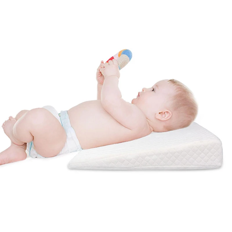 

Newborn Baby Sleep Pillow Anti Baby Spit Milk Crib Cot Sleep Positioning Wedge Pillow Memory Foam Infant Nursing Pillow