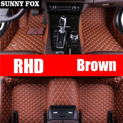 Правый руль/RHD для Chevrolet Camaro всепогодный 5D автомобильный Стайлинг водонепроницаемый ковер вкладыши(2010 - Название цвета: Brown