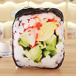 Gimbap Похожая на настоящую суши свинина ребрышки хлеб китайской капусты плюшевые подушки 2-в-1 кондиционер Стёганое одеяло декоративная подушка в виде еды диван кресло игрушка - Цвет: Gimbap