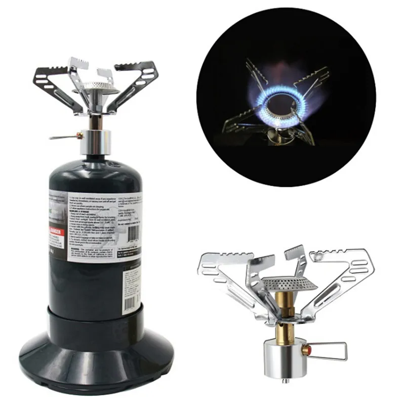 

Portable Mini Camping Stove Folding Outdoor Gas Stove Survival Furnace Picnic Cooking Gas Stove Foldable Burners