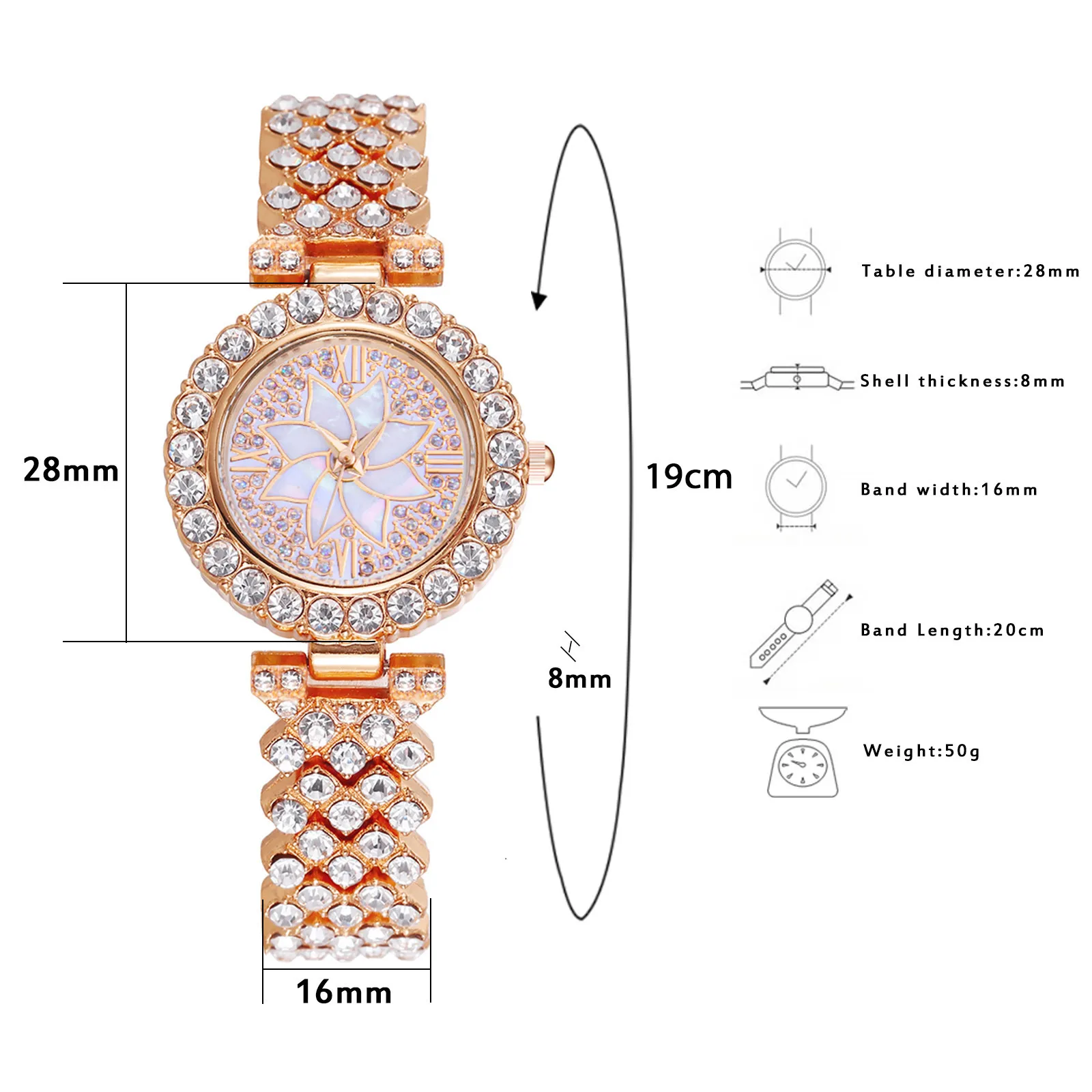 

Women Casual Fashion Quartz Watch Stainless Steel Strap Watch Analog Watch Wristwatch Women Bracelet Luxury Watch Casual