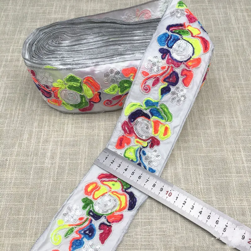 1 ярд этнические блестки ленты для одежды декоративные аксессуары шитья своими