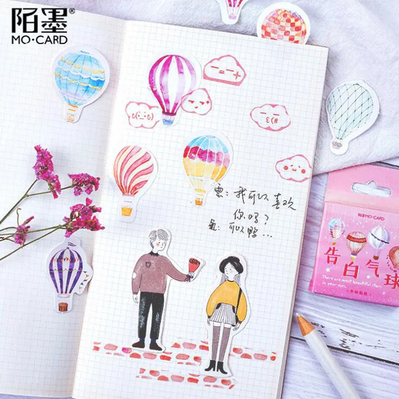 45 шт. милые наклейки s Love Balloon Label милый дневник ручной работы клейкая бумага