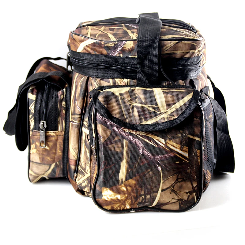 

Waterproof Fishing Bag Nylon Large Capacity Multi-Purpose Fishing Tackle Bag Two-Layer Outdoor Shoulder Bags 50*30*25cm X667